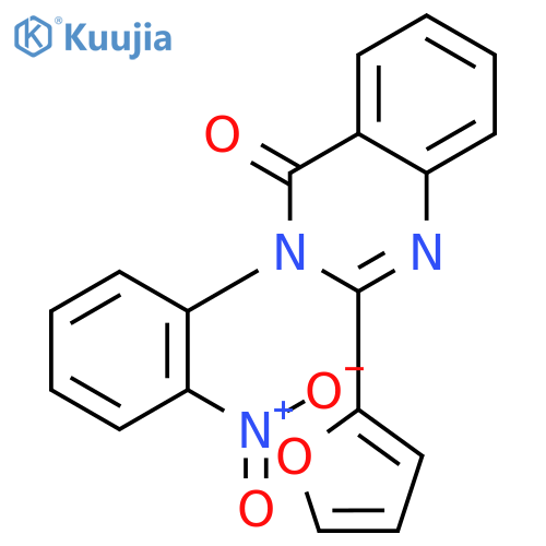 4(3H)-Quinazolinone, 2-(2-furanyl)-3-(2-nitrophenyl)- structure