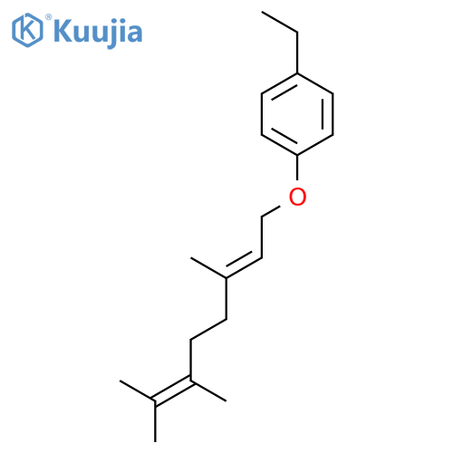 Benzene, 1-ethyl-4-[(3,6,7-trimethyl-2,6-octadienyl)oxy]- structure