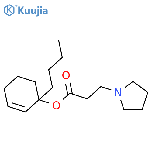 1-Pyrrolidinepropanoic acid, 1-butyl-2-cyclohexen-1-yl ester structure