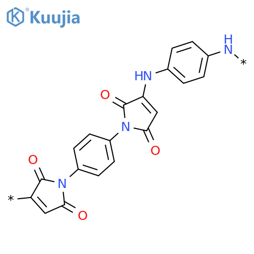 Poly[(2,5-dihydro-2,5-dioxo-1H-pyrrole-3,1-diyl)-1,4-phenylene(2,5-dihydro-2,5-dioxo-1H-pyrrole-1,3-diyl)imino-1,4-phenyleneimino] structure