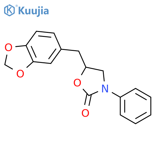 2-Oxazolidinone, 5-(1,3-benzodioxol-5-ylmethyl)-3-phenyl- structure
