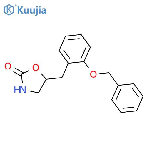 2-OXAZOLIDINONE, 5-[[2-(PHENYLMETHOXY)PHENYL]METHYL]- structure