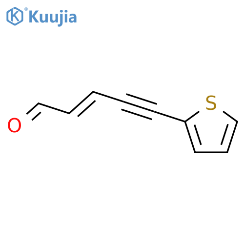 2-Penten-4-ynal, 5-(2-thienyl)-, (E)- structure