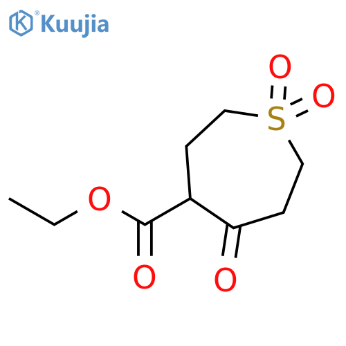 ethyl 1,1,5-trioxo-1lambda6-thiepane-4-carboxylate structure