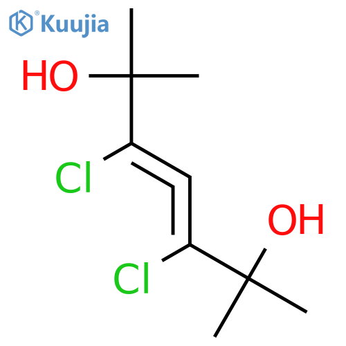 3,4-Heptadiene-2,6-diol, 3,5-dichloro-2,6-dimethyl- structure