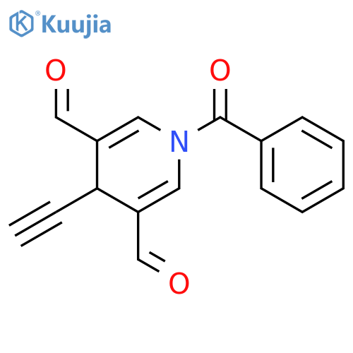 3,5-Pyridinedicarboxaldehyde, 1-benzoyl-4-ethynyl-1,4-dihydro- structure