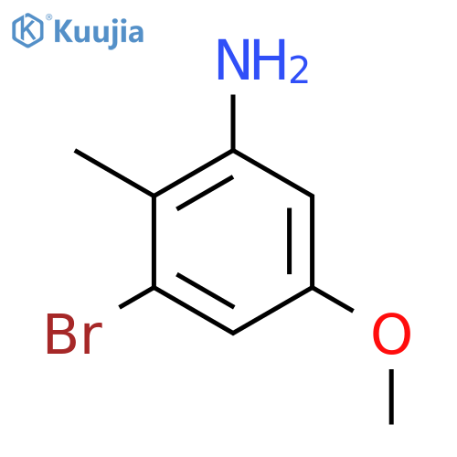 Benzenamine, 3-bromo-5-methoxy-2-methyl- structure