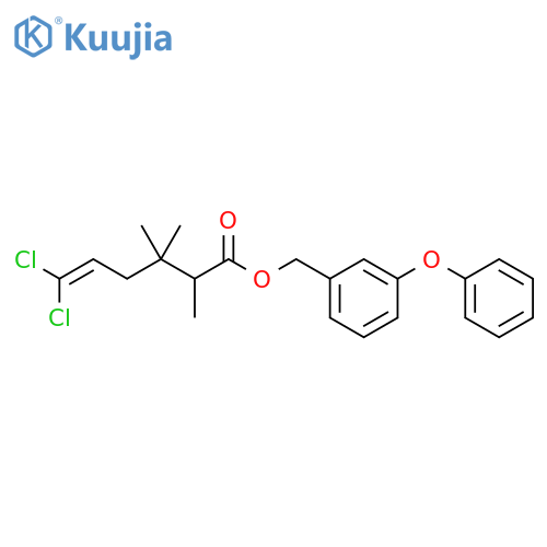 5-Hexenoic acid, 6,6-dichloro-2,3,3-trimethyl-, (3-phenoxyphenyl)methylester structure
