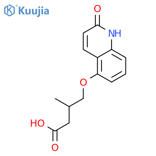 Butanoic acid, 4-[(1,2-dihydro-2-oxo-5-quinolinyl)oxy]-3-methyl- structure