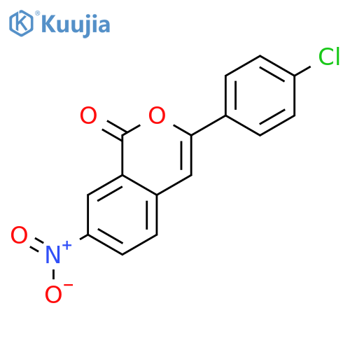 1H-2-Benzopyran-1-one, 3-(4-chlorophenyl)-7-nitro- structure