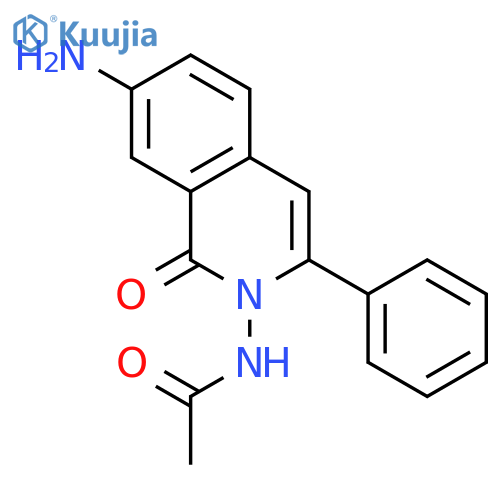 Acetamide, N-(7-amino-1-oxo-3-phenyl-2(1H)-isoquinolinyl)- structure