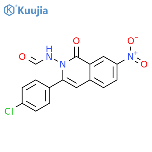 Formamide, N-[3-(4-chlorophenyl)-7-nitro-1-oxo-2(1H)-isoquinolinyl]- structure