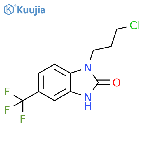 2H-Benzimidazol-2-one,1-(3-chloropropyl)-1,3-dihydro-5-(trifluoromethyl)- structure