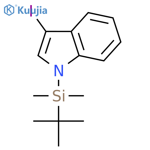 1H-INDOLE, 1-[(1,1-DIMETHYLETHYL)DIMETHYLSILYL]-3-IODO- structure