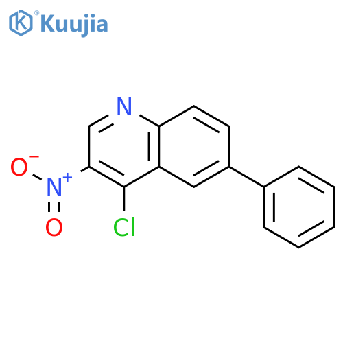 QUINOLINE, 4-CHLORO-3-NITRO-6-PHENYL- structure