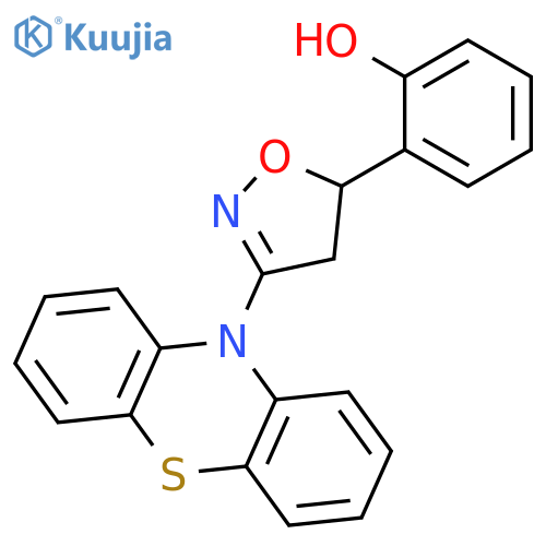 Phenol, 2-[4,5-dihydro-3-(10H-phenothiazin-10-yl)-5-isoxazolyl]- structure