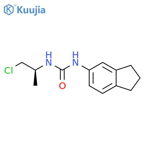 UREA, N-[(1S)-2-CHLORO-1-METHYLETHYL]-N'-(2,3-DIHYDRO-1H-INDEN-5-YL)- structure