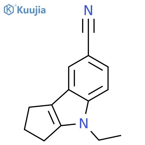 Cyclopent[b]indole-7-carbonitrile, 4-ethyl-1,2,3,4-tetrahydro- structure