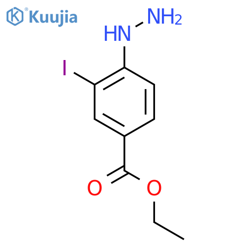 Ethyl 4-hydrazinyl-3-iodobenzoate structure