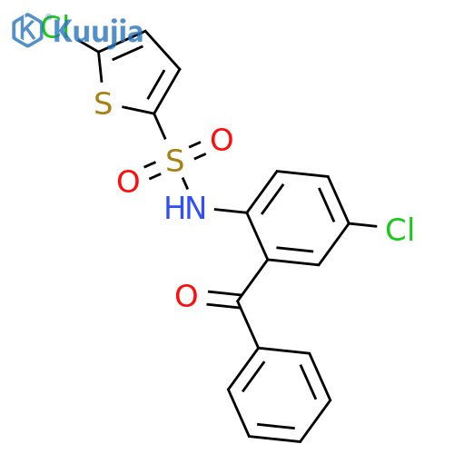 2-THIOPHENESULFONAMIDE, N-(2-BENZOYL-4-CHLOROPHENYL)-5-CHLORO- structure