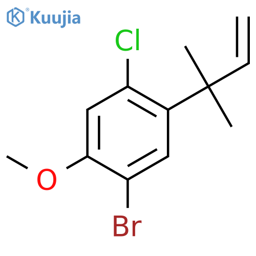 Benzene, 1-bromo-4-chloro-5-(1,1-dimethyl-2-propenyl)-2-methoxy- structure