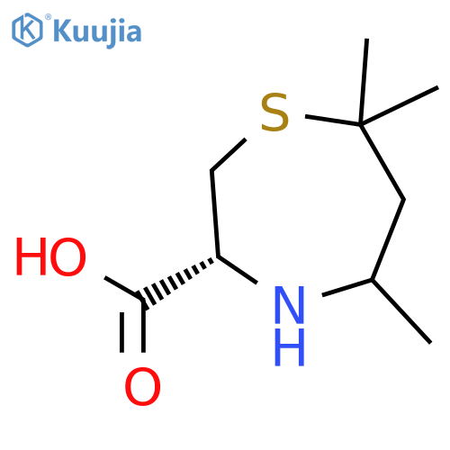 1,4-Thiazepine-3-carboxylic acid, hexahydro-5,7,7-trimethyl-, (3R)- structure