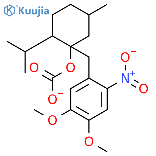 CARBONIC ACID, (4,5-DIMETHOXY-2-NITROPHENYL)METHYL5-METHYL-2-(1-METHYLETHYL)CYCLOHEXYL ESTER structure