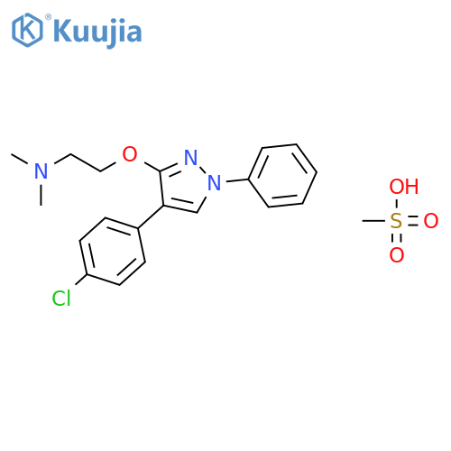 2-{[4-(4-chlorophenyl)-1-phenyl-1H-pyrazol-3-yl]oxy}-N,N-dimethylethanamine methanesulfonate structure