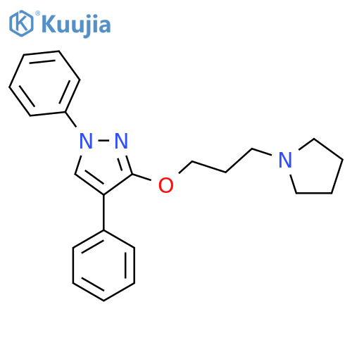 1H-PYRAZOLE, 1,4-DIPHENYL-3-[3-(1-PYRROLIDINYL)PROPOXY]- structure
