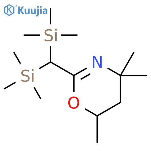4H-1,3-Oxazine, 2-[bis(trimethylsilyl)methyl]-5,6-dihydro-4,4,6-trimethyl- structure