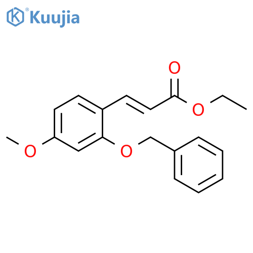 2-Propenoic acid, 3-[4-methoxy-2-(phenylmethoxy)phenyl]-, ethyl ester,(2E)- structure