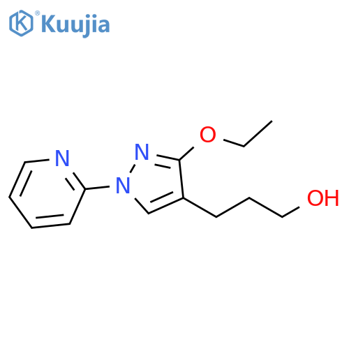 1H-Pyrazole-4-propanol, 3-ethoxy-1-(2-pyridinyl)- structure