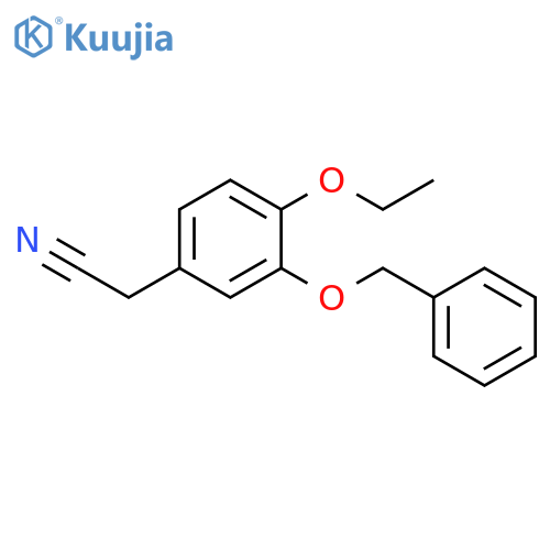 Benzeneacetonitrile, 4-ethoxy-3-(phenylmethoxy)- structure