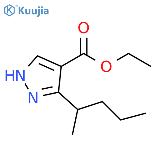 1H-Pyrazole-4-carboxylic acid, 3-(1-methylbutyl)-, ethyl ester structure