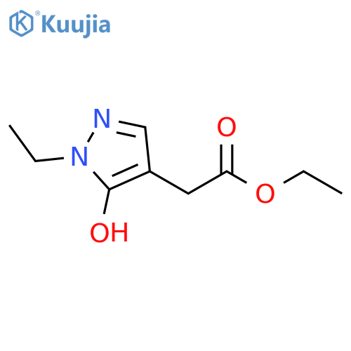 1H-Pyrazole-4-acetic acid, 1-ethyl-5-hydroxy-, ethyl ester structure