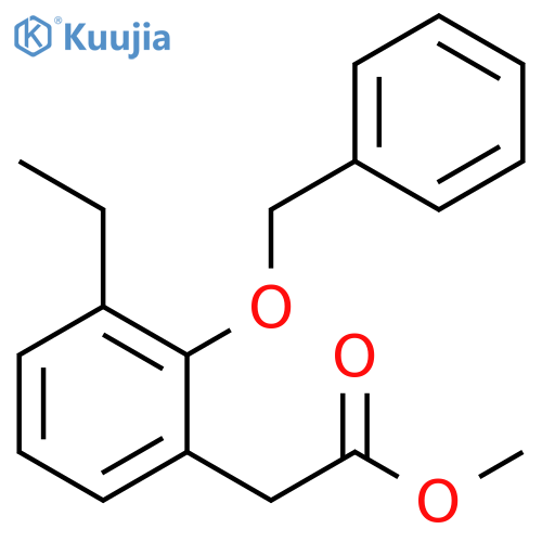 Benzeneacetic acid, 3-ethyl-2-(phenylmethoxy)-, methyl ester structure