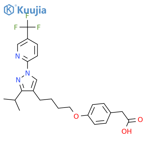 Benzeneacetic acid,4-[4-[3-(1-methylethyl)-1-[5-(trifluoromethyl)-2-pyridinyl]-1H-pyrazol-4-yl]butoxy]- structure