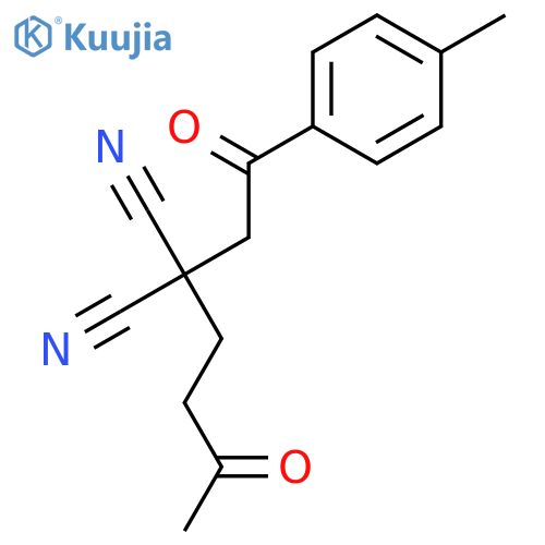 Propanedinitrile, [2-(4-methylphenyl)-2-oxoethyl](3-oxobutyl)- structure