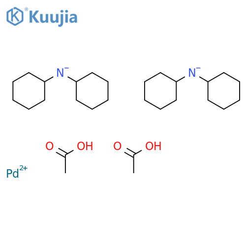 Bis(dicyclohexylamino)palladium acetate structure