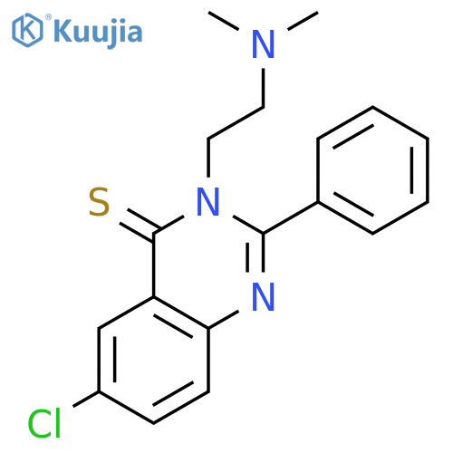 4(3H)-QUINAZOLINETHIONE, 6-CHLORO-3-[2-(DIMETHYLAMINO)ETHYL]-2-PHENYL- structure