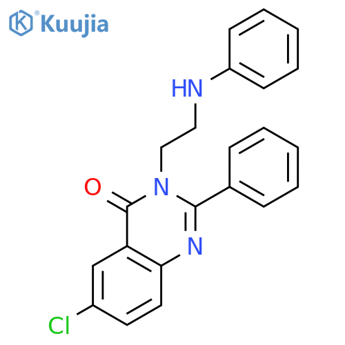 4(3H)-QUINAZOLINONE, 6-CHLORO-2-PHENYL-3-[2-(PHENYLAMINO)ETHYL]- structure