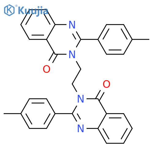 4(3H)-QUINAZOLINONE, 3,3'-(1,2-ETHANEDIYL)BIS[2-(4-METHYLPHENYL)- structure