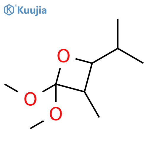 Oxetane, 2,2-dimethoxy-3-methyl-4-(1-methylethyl)-, trans- structure