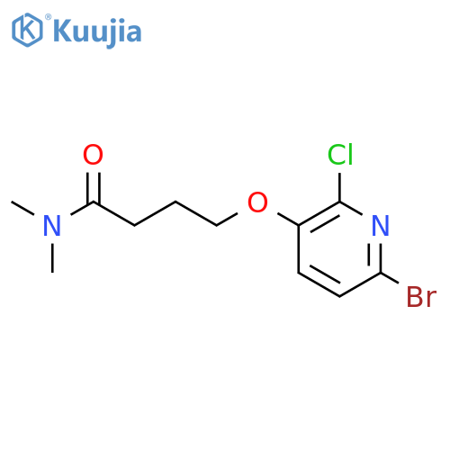 Butanamide, 4-[(6-bromo-2-chloro-3-pyridinyl)oxy]-N,N-dimethyl- structure