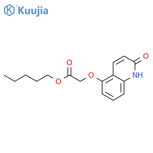 Acetic acid, [(1,2-dihydro-2-oxo-5-quinolinyl)oxy]-, pentyl ester structure