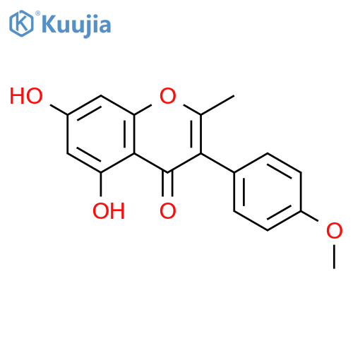 5,7-dihydroxy-3-(4-methoxyphenyl)-2-methyl-4H-chromen-4-one structure