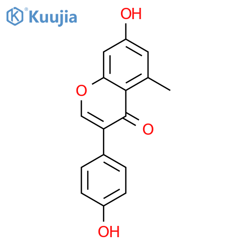 4H-1-Benzopyran-4-one, 7-hydroxy-3-(4-hydroxyphenyl)-5-methyl- structure