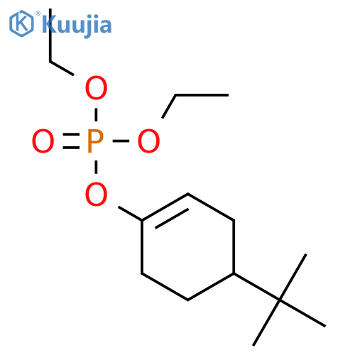 Phosphoric acid, 4-(1,1-dimethylethyl)-1-cyclohexen-1-yl diethyl ester structure