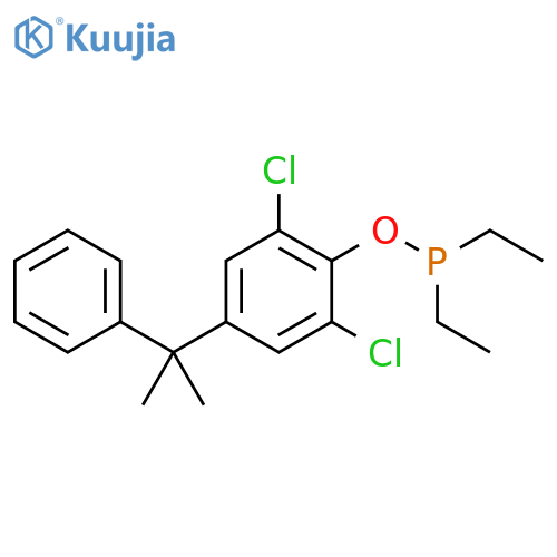 Phosphinous acid, diethyl-, 2,6-dichloro-4-(1-methyl-1-phenylethyl)phenyl ester (9CI) structure