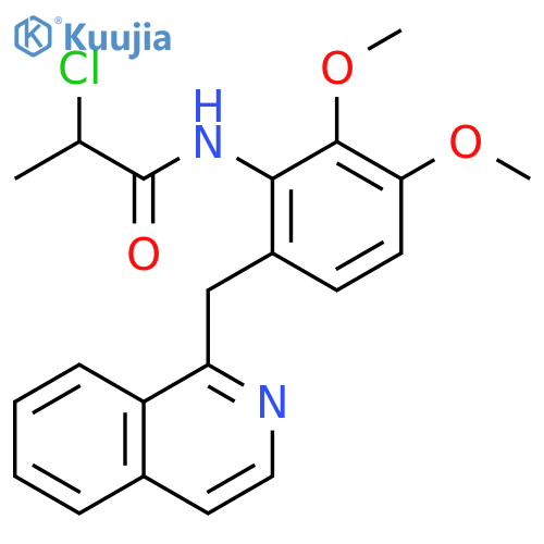 Propanamide,2-chloro-N-[6-(1-isoquinolinylmethyl)-2,3-dimethoxyphenyl]- structure